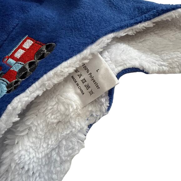 SimpliKids Fleece Sherpa Lined Train Kids Winter Hat & Mittens Set 5-7 Years New - Picture 4 of 9